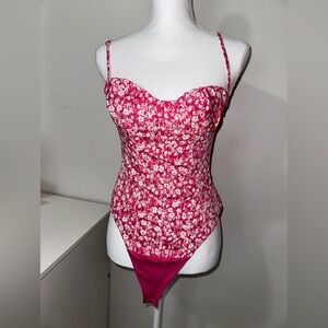 Hot pink bodysuit top